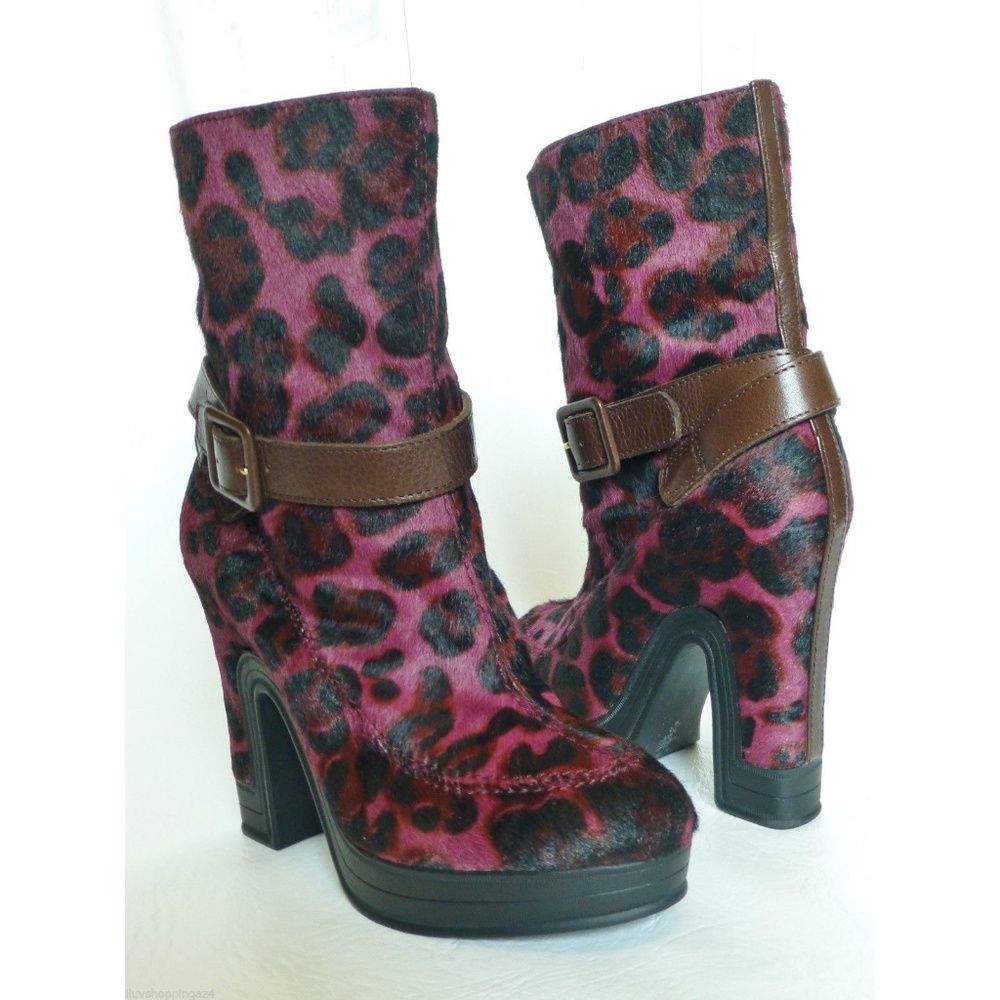 Diane von Furstenberg Leopard Calf Hair Ankle Boot Final Price